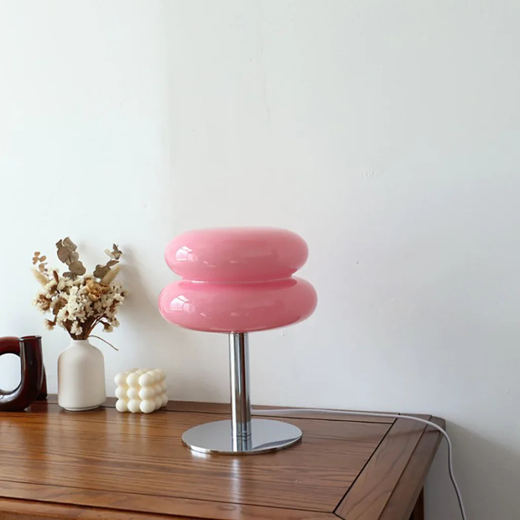 Bauhaus Minimalist Glass Table Lamp for Bedroom and Living Room | Modern Desk Lamp