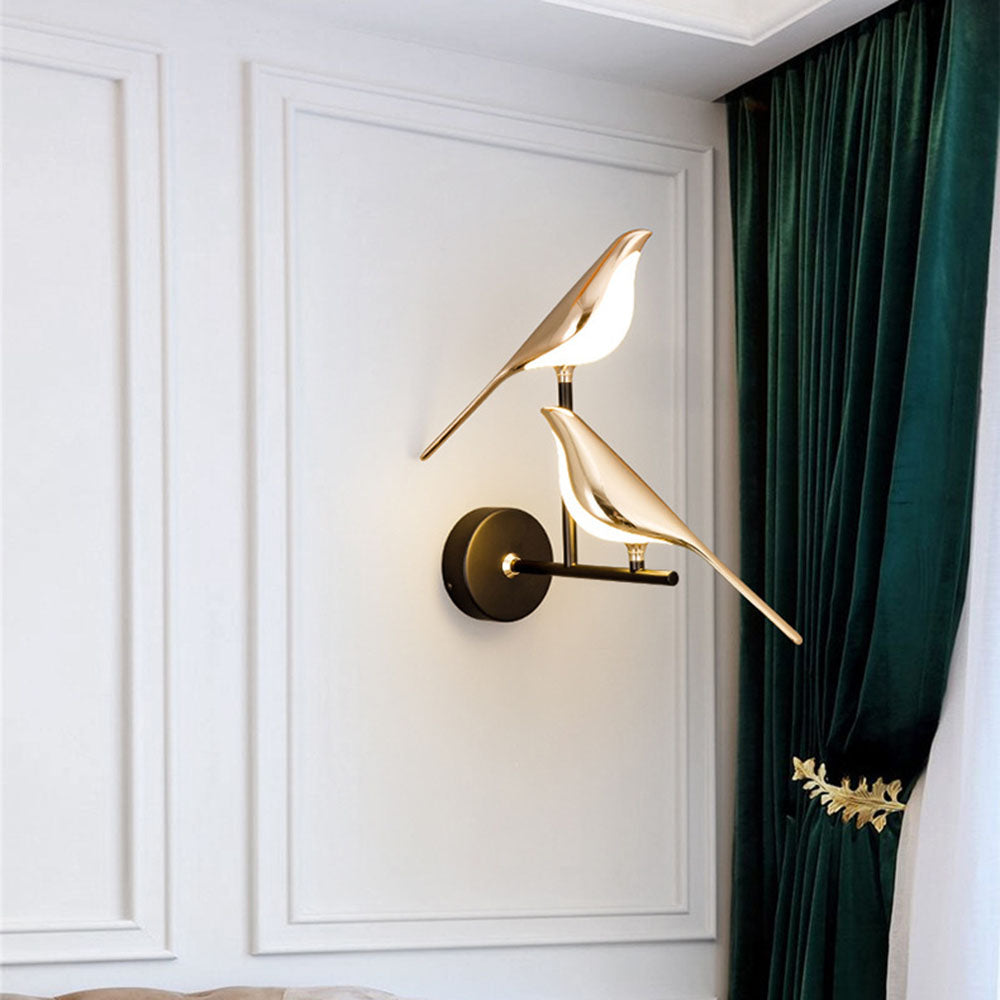 Modern Bird Wall Lamp with LED Light | Decorative Indoor Sconce