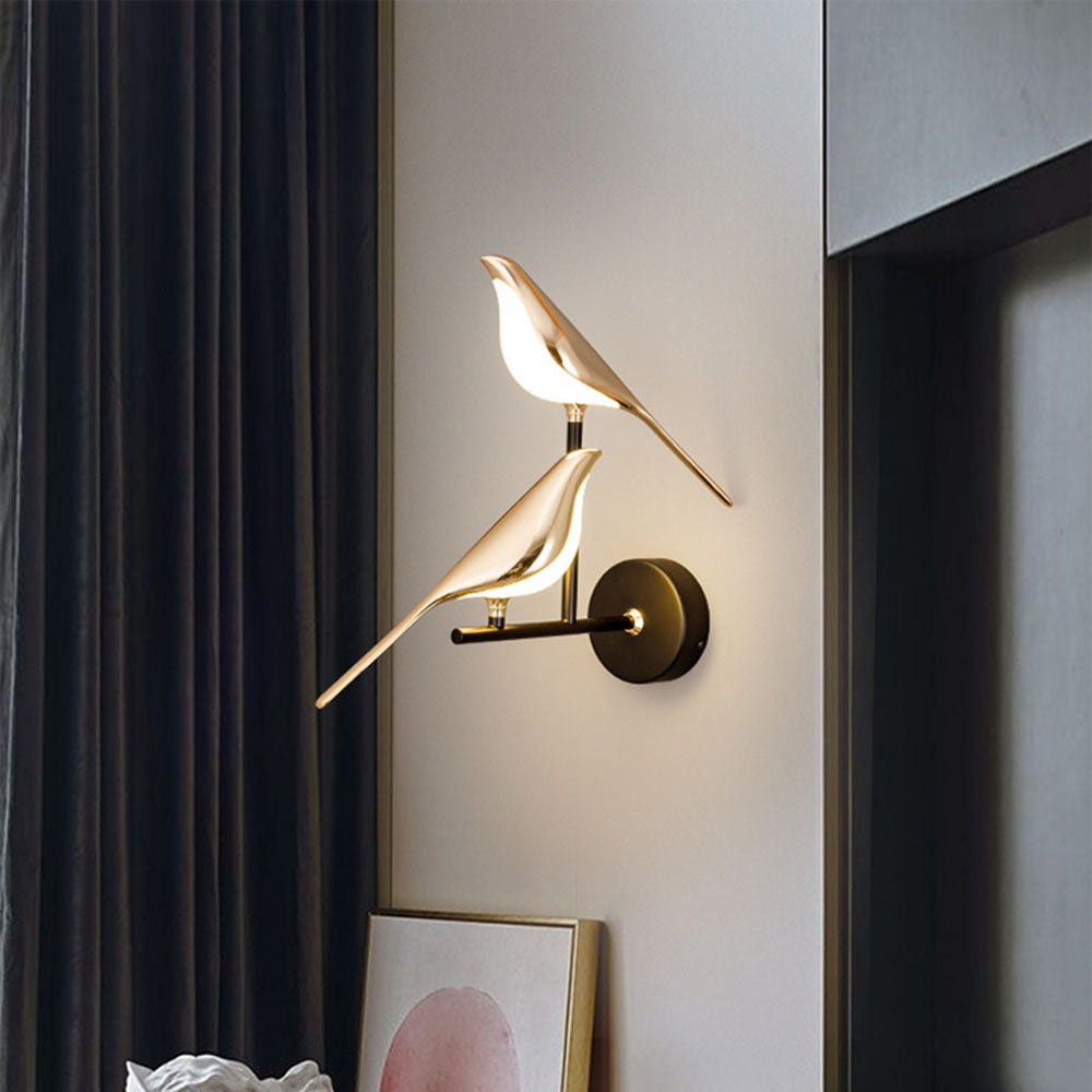 Modern Bird Wall Lamp with LED Light | Decorative Indoor Sconce