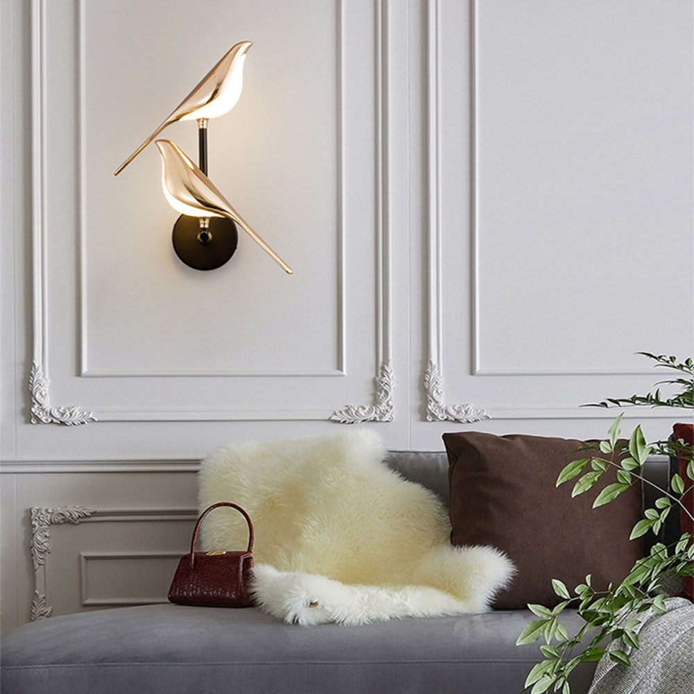 Modern Bird Wall Lamp with LED Light | Decorative Indoor Sconce