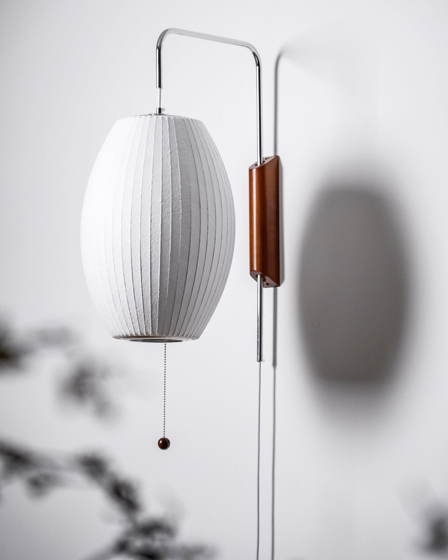 Modern Wall Lamp Sconce with Pull Cord | Adjustable Wall Light for Bedroom