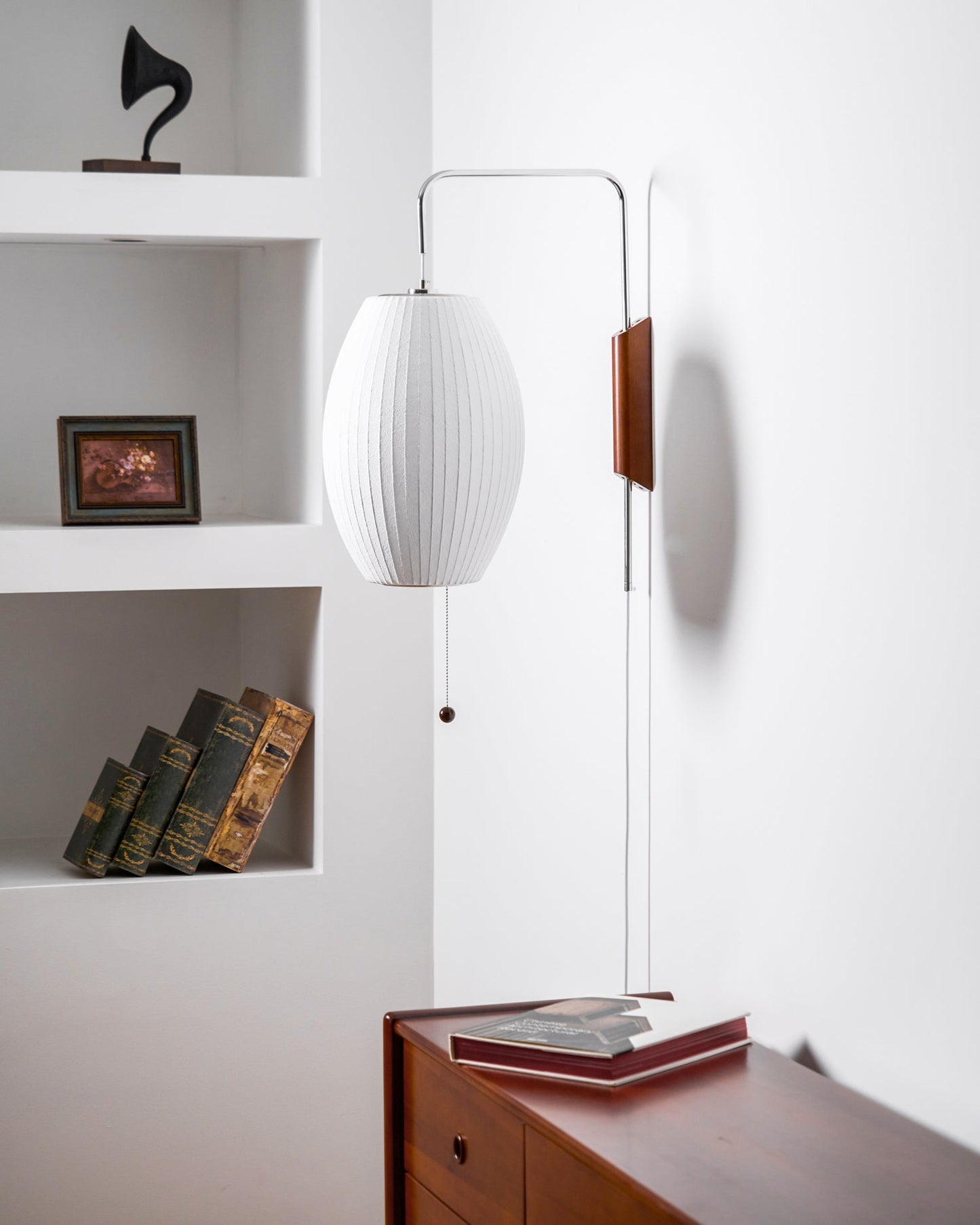 Modern Wall Lamp Sconce with Pull Cord | Adjustable Wall Light for Bedroom