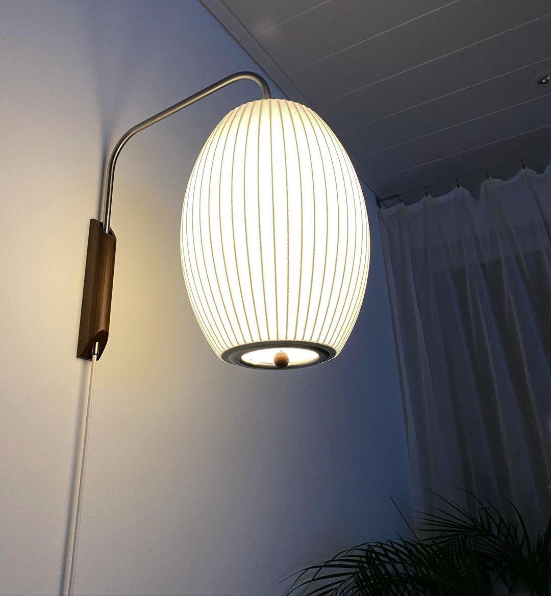 Modern Wall Lamp Sconce with Pull Cord | Adjustable Wall Light for Bedroom