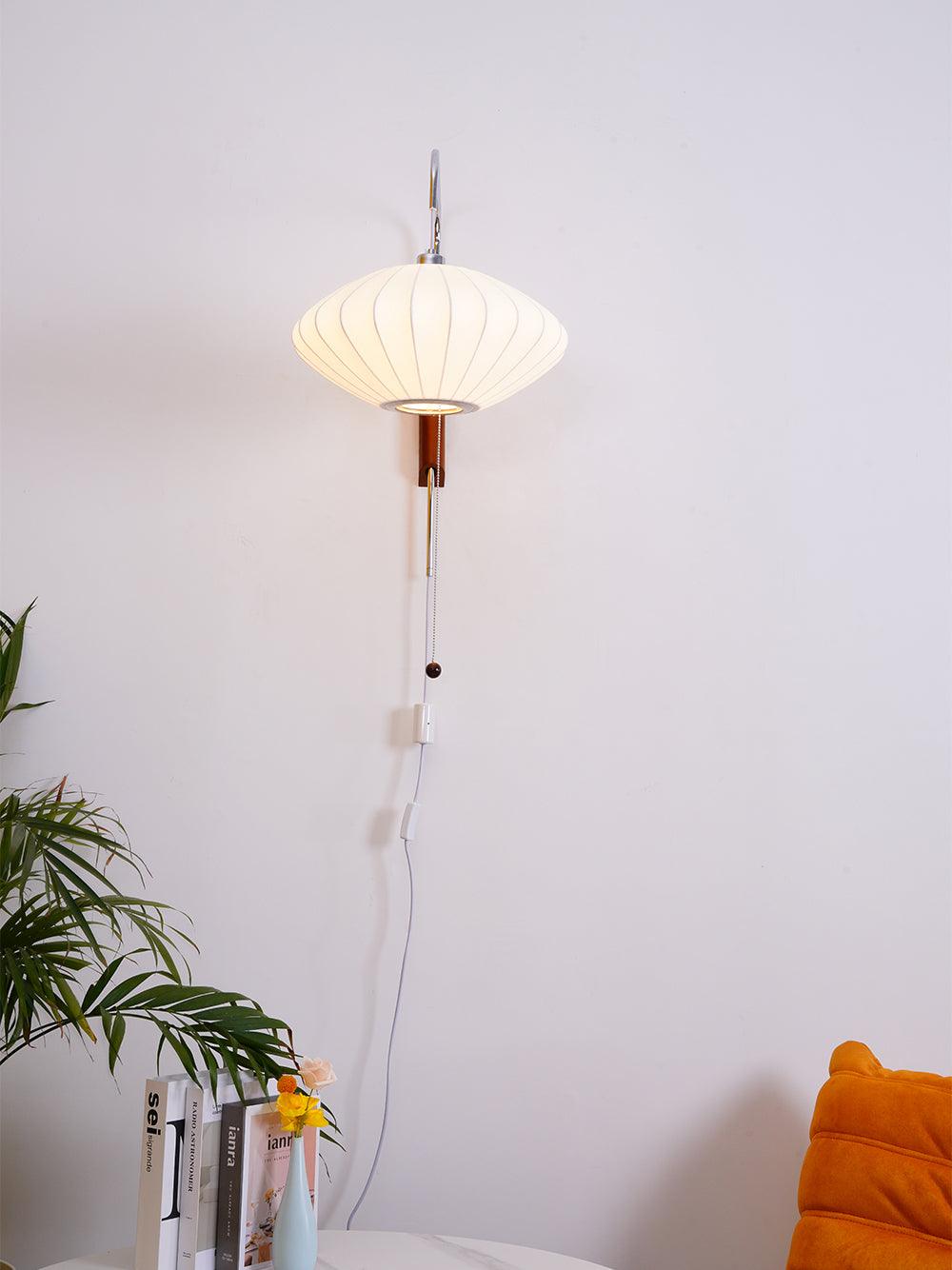 Modern Wall Lamp Sconce with Pull Cord | Adjustable Wall Light for Bedroom