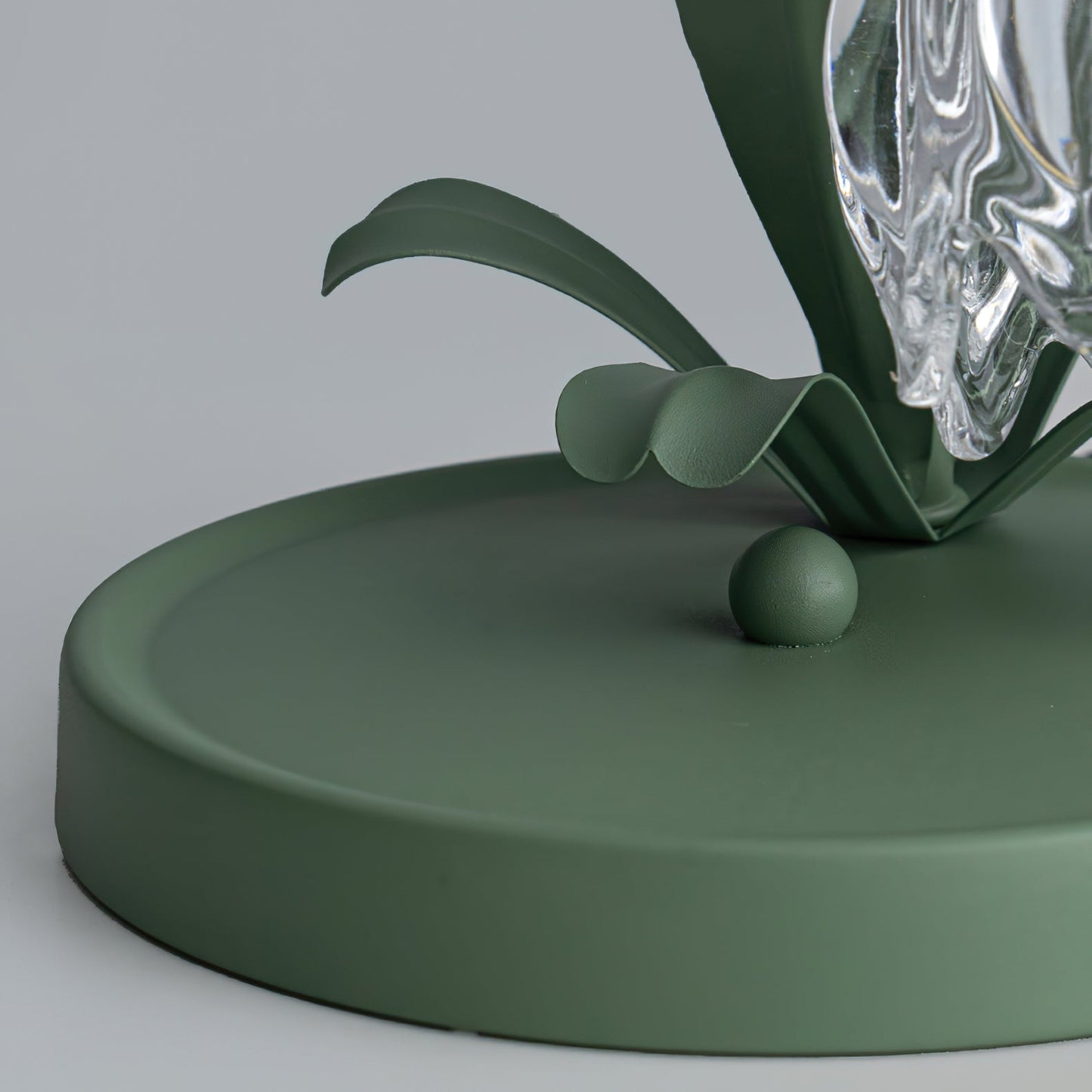 Floral Glass Table Lamp | Nature-Inspired Decorative Light for Bedroom or Living Room