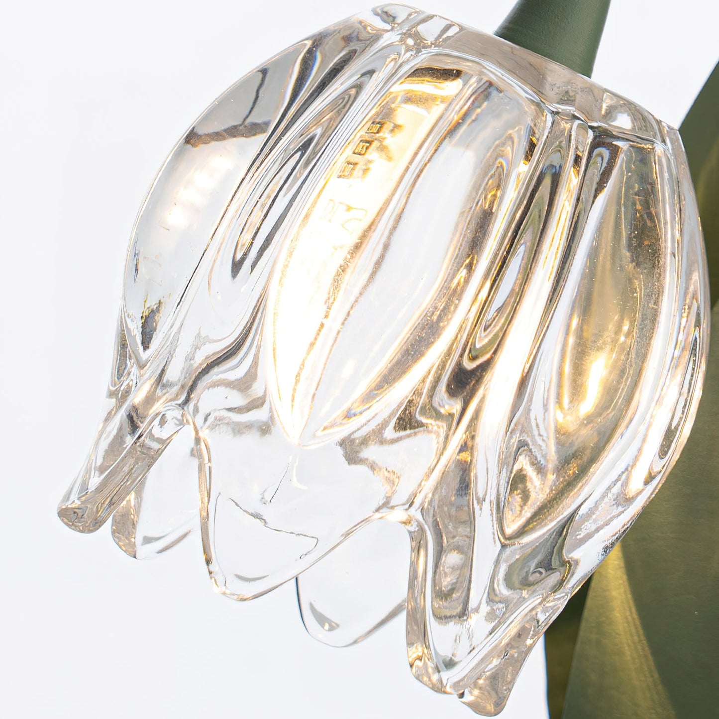 Floral Glass Table Lamp | Nature-Inspired Decorative Light for Bedroom or Living Room