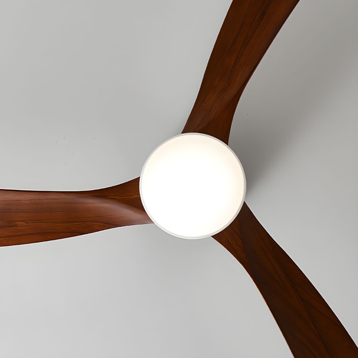 Modern Nordic Wooden Ceiling Fan with LED Light | Quiet Bedroom Ceiling Lamp