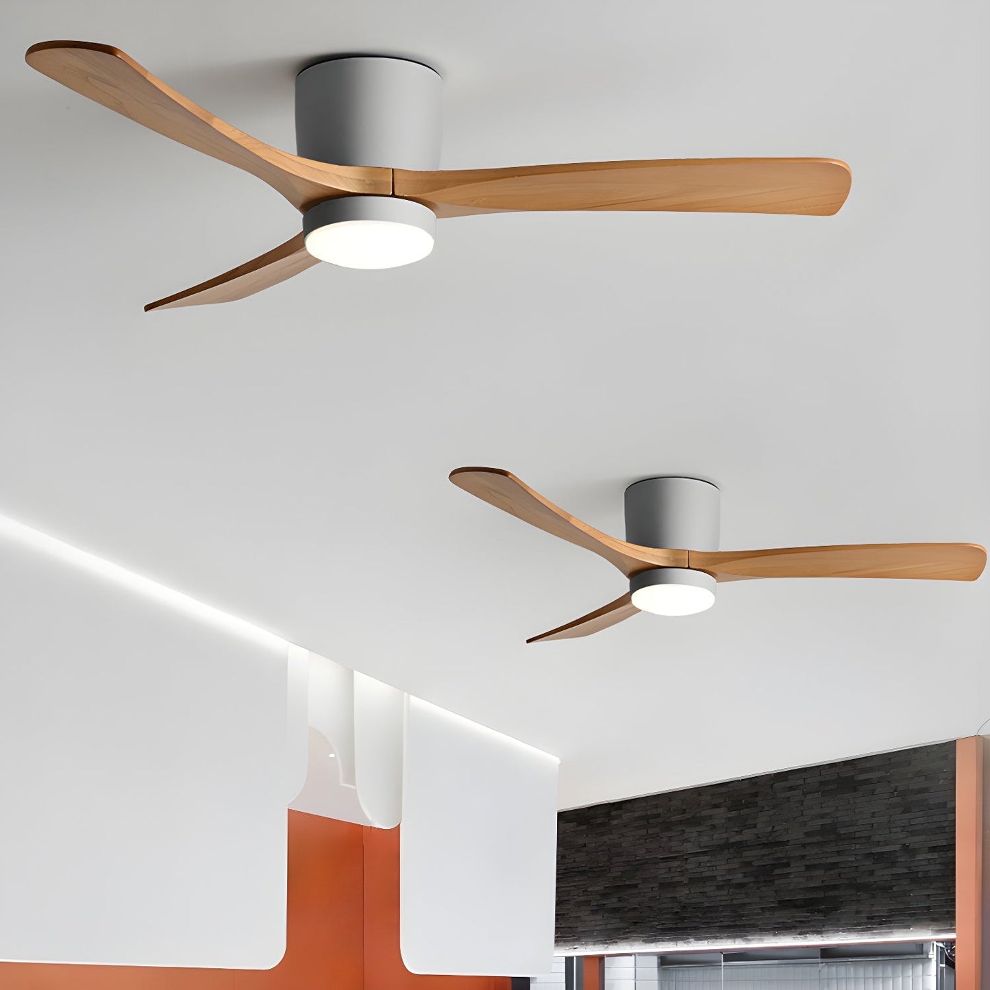 Modern Nordic Wooden Ceiling Fan with LED Light | Quiet Bedroom Ceiling Lamp