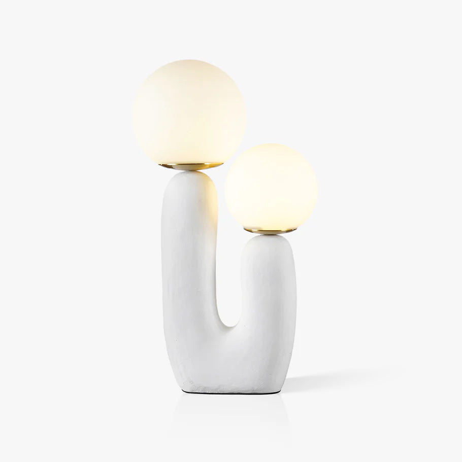 Modern Table Lamp | Bedside Desk Lamp with Glass Shade