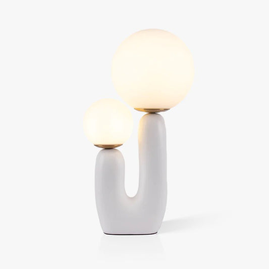 Modern Table Lamp | Bedside Desk Lamp with Glass Shade