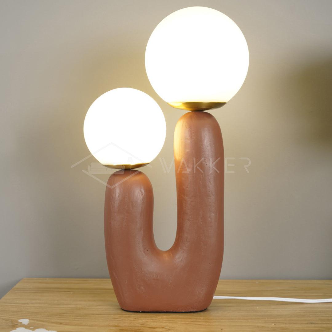 Modern Table Lamp | Bedside Desk Lamp with Glass Shade