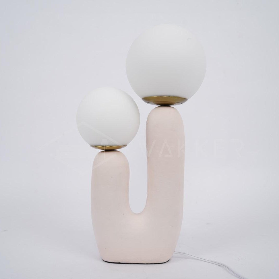 Modern Table Lamp | Bedside Desk Lamp with Glass Shade