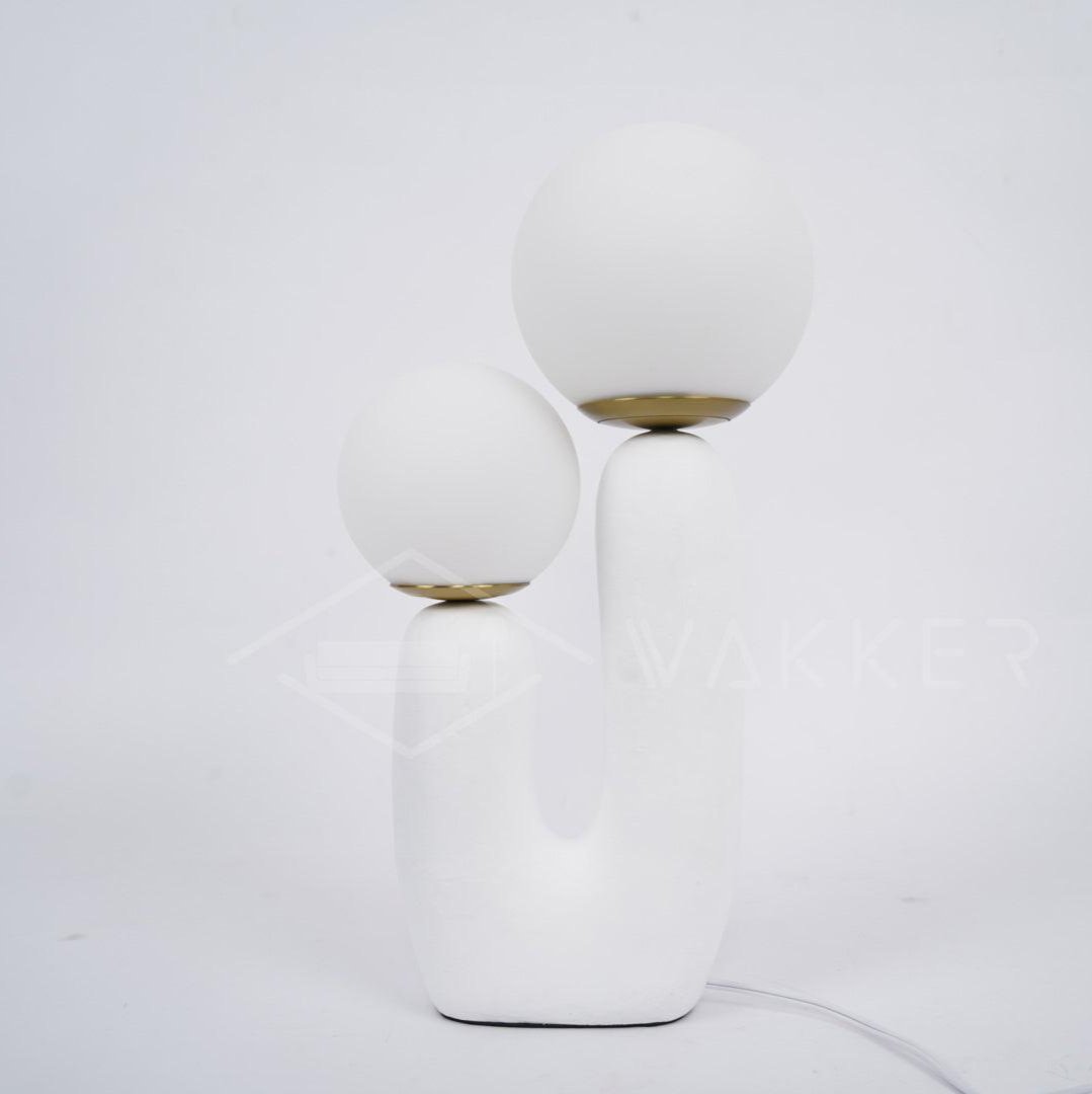 Modern Table Lamp | Bedside Desk Lamp with Glass Shade