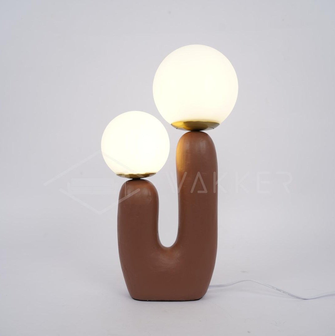 Modern Table Lamp | Bedside Desk Lamp with Glass Shade