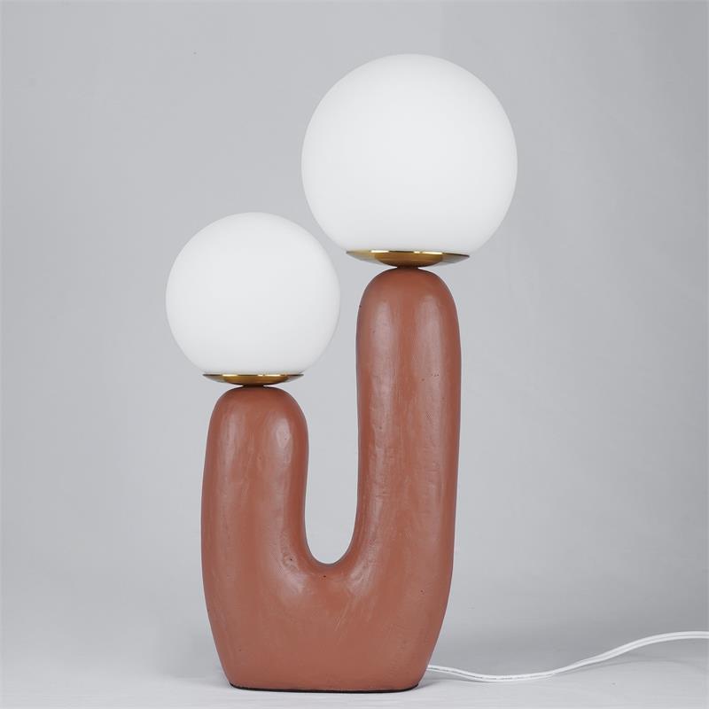 Modern Table Lamp | Bedside Desk Lamp with Glass Shade