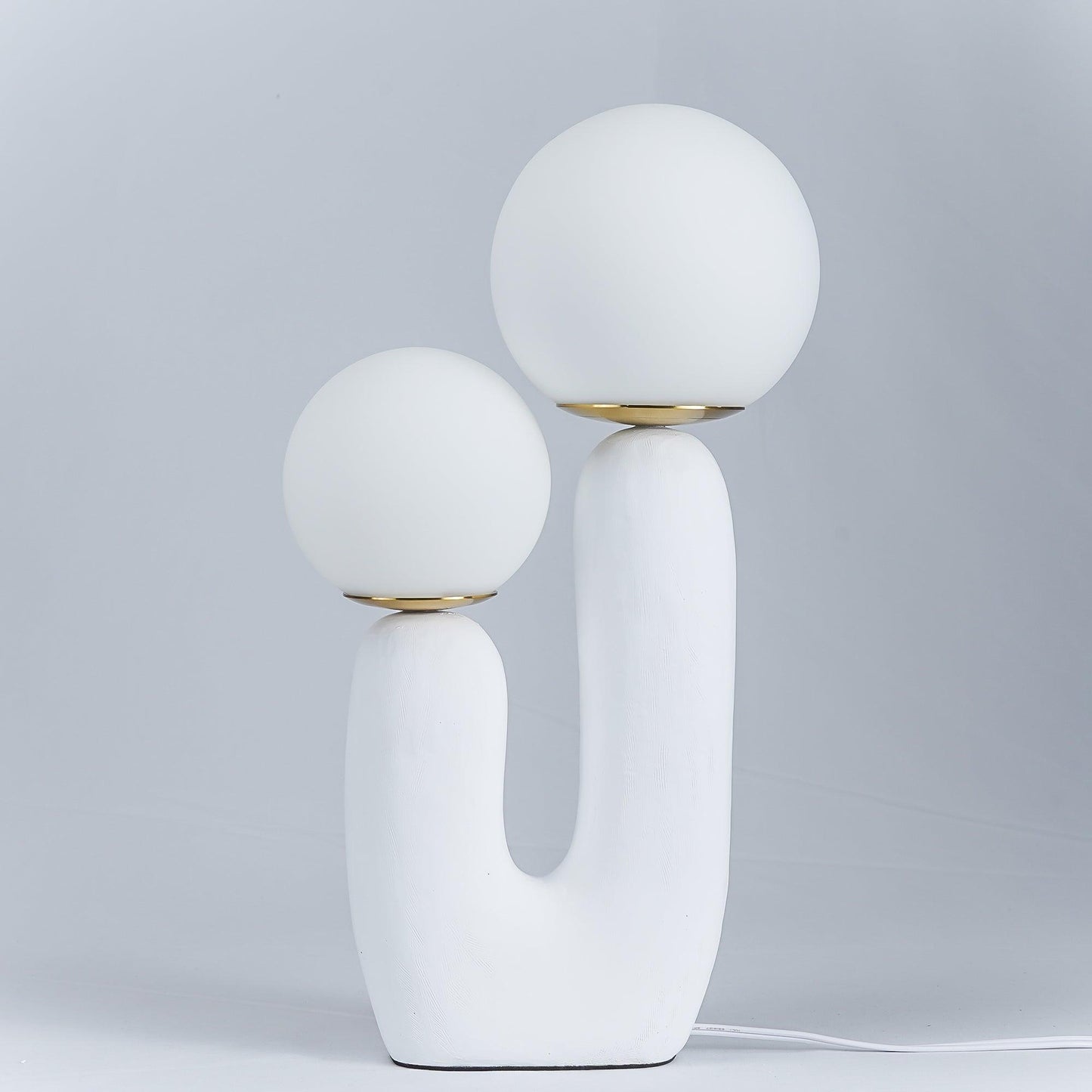 Modern Table Lamp | Bedside Desk Lamp with Glass Shade