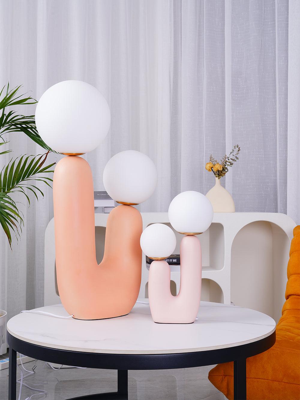 Modern Table Lamp | Bedside Desk Lamp with Glass Shade