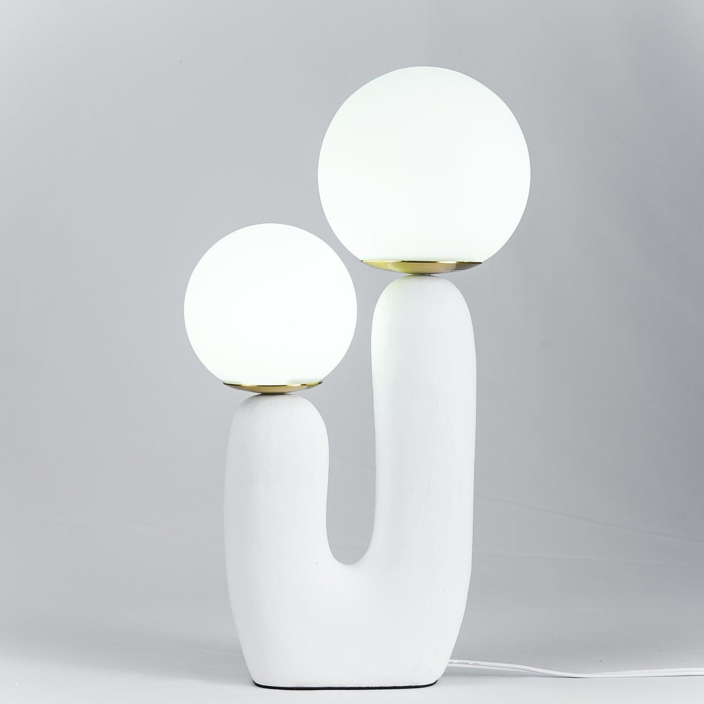 Modern Table Lamp | Bedside Desk Lamp with Glass Shade
