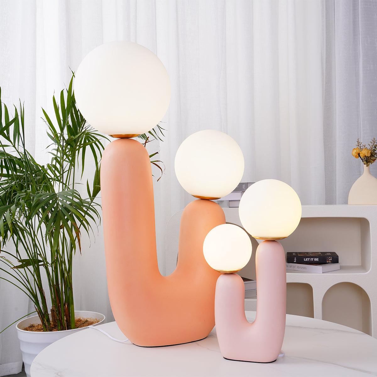 Modern Table Lamp | Bedside Desk Lamp with Glass Shade