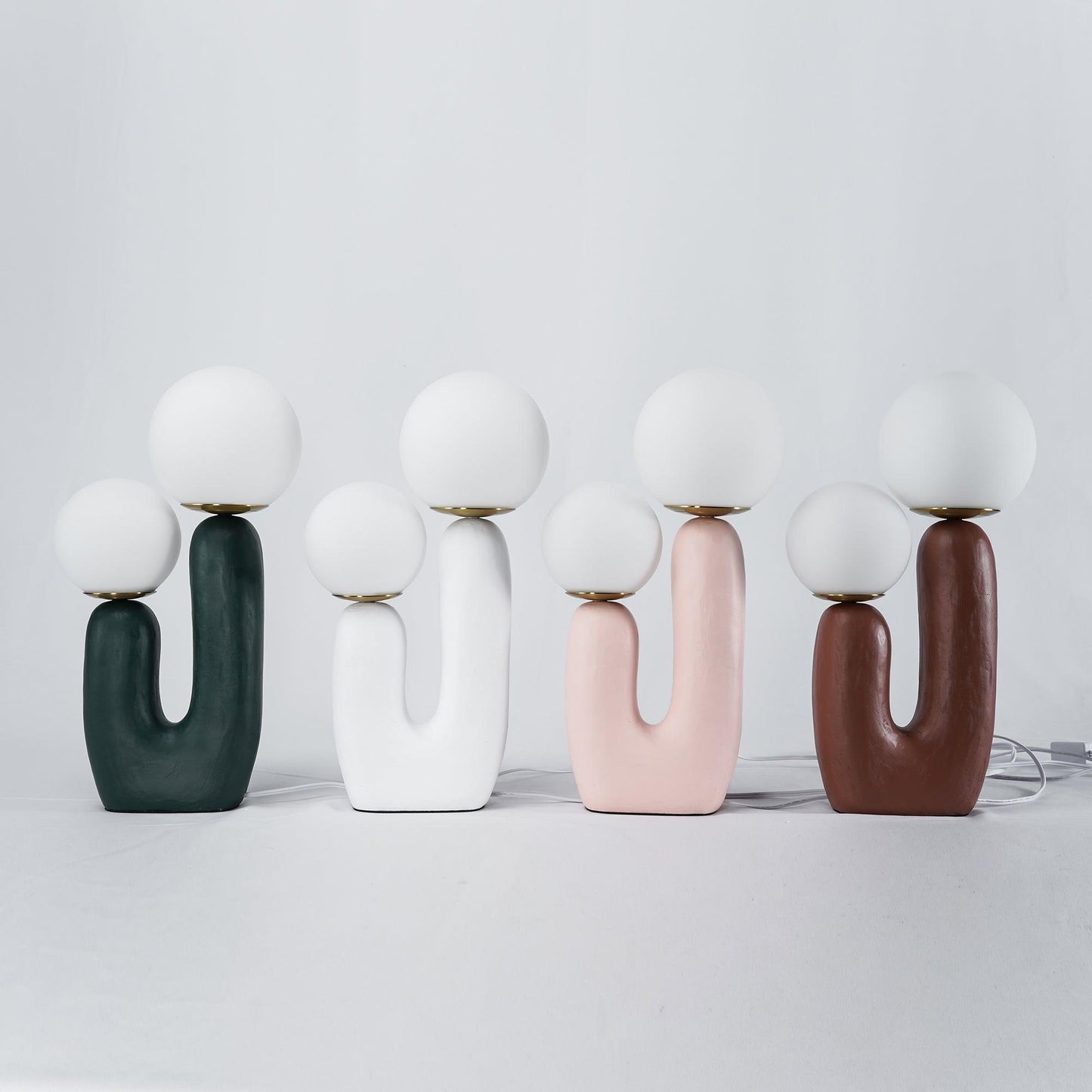 Modern Table Lamp | Bedside Desk Lamp with Glass Shade