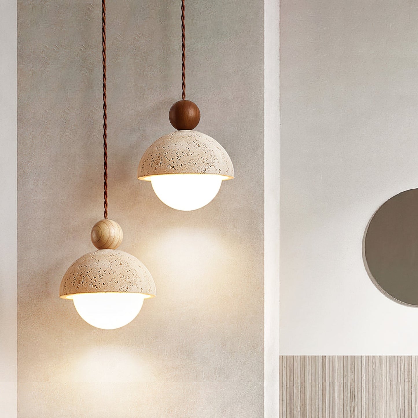 Modern Pendant Ceiling Light with Globe Shade | Stylish Bedroom Hanging Lamp