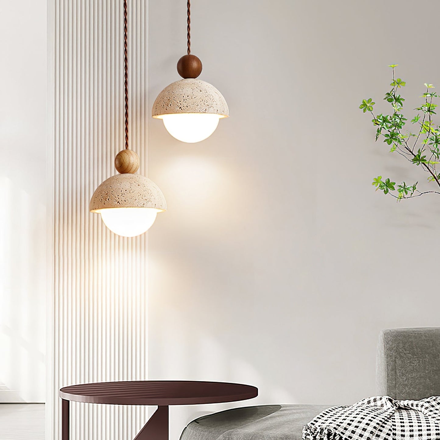 Modern Pendant Ceiling Light with Globe Shade | Stylish Bedroom Hanging Lamp