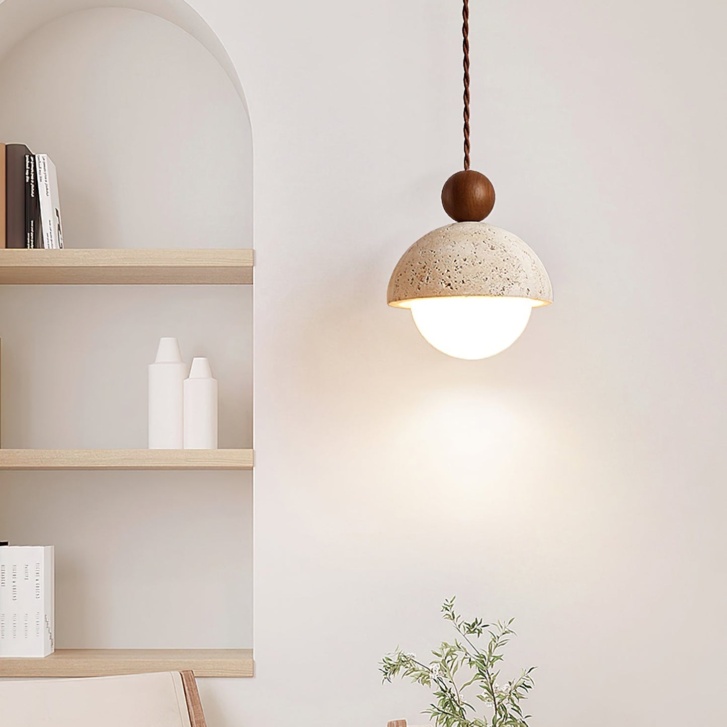 Modern Pendant Ceiling Light with Globe Shade | Stylish Bedroom Hanging Lamp