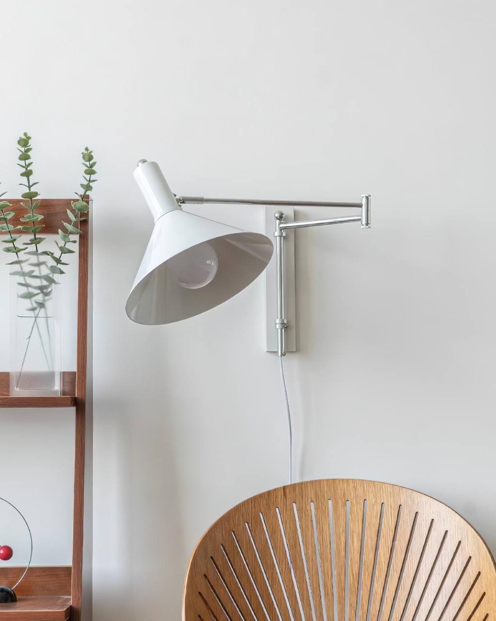 Adjustable Metal Wall Lamp | Modern Swing Arm Sconce for Bedroom or Living Room