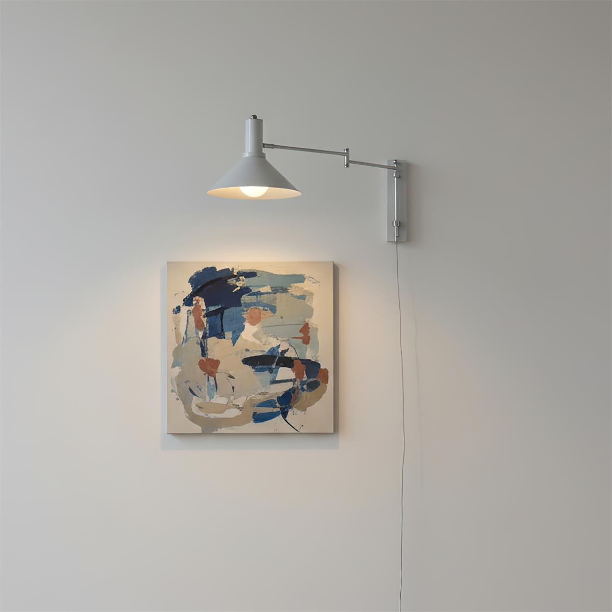 Adjustable Metal Wall Lamp | Modern Swing Arm Sconce for Bedroom or Living Room