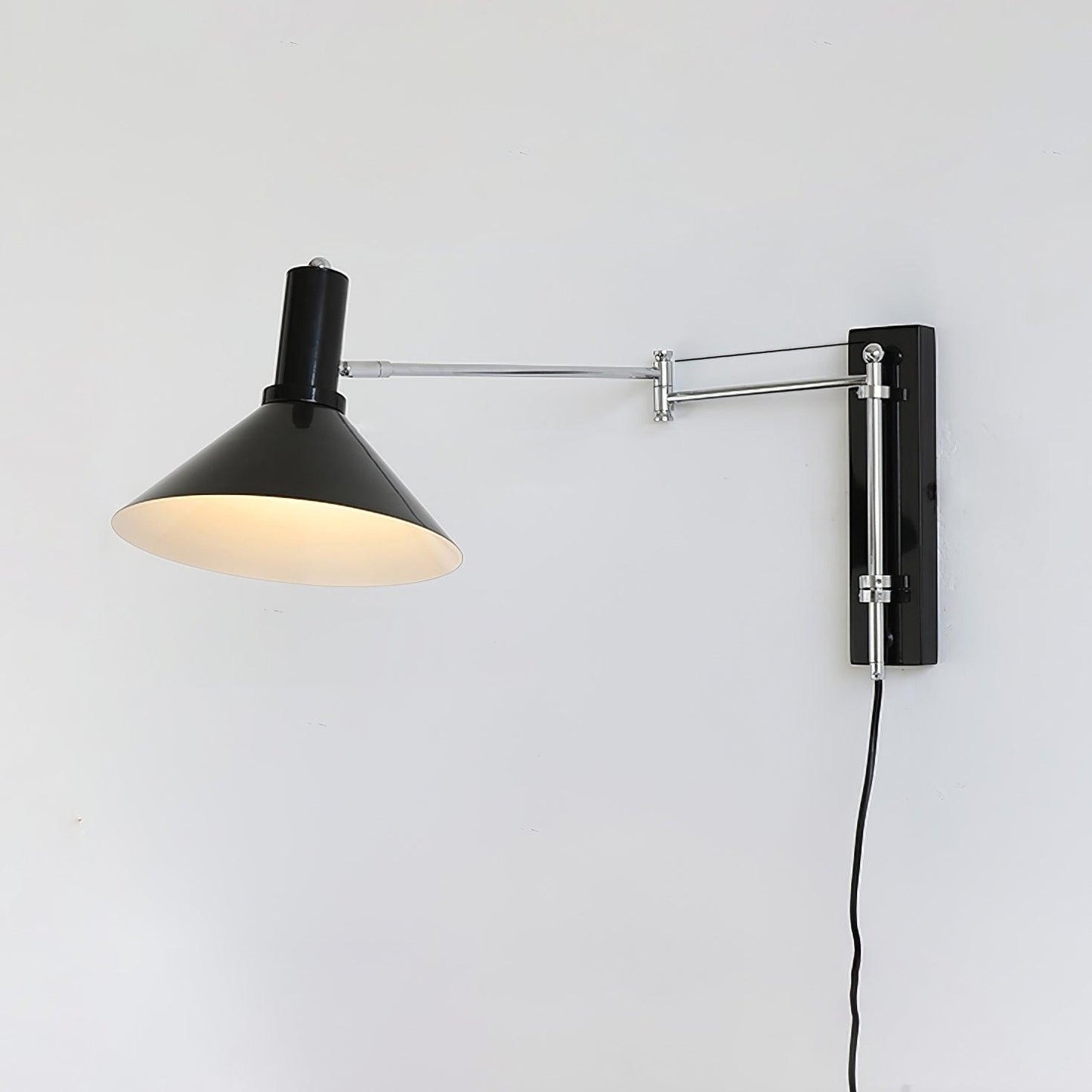 Adjustable Metal Wall Lamp | Modern Swing Arm Sconce for Bedroom or Living Room
