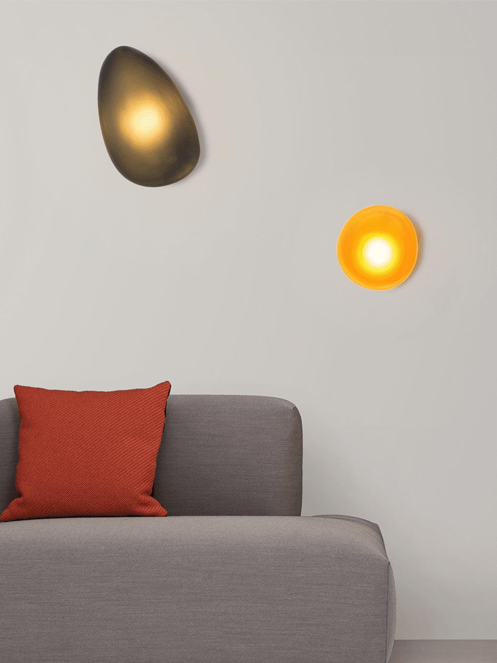 Pebble Glass Wall Lamp | Modern Bedroom and Living Room Sconce