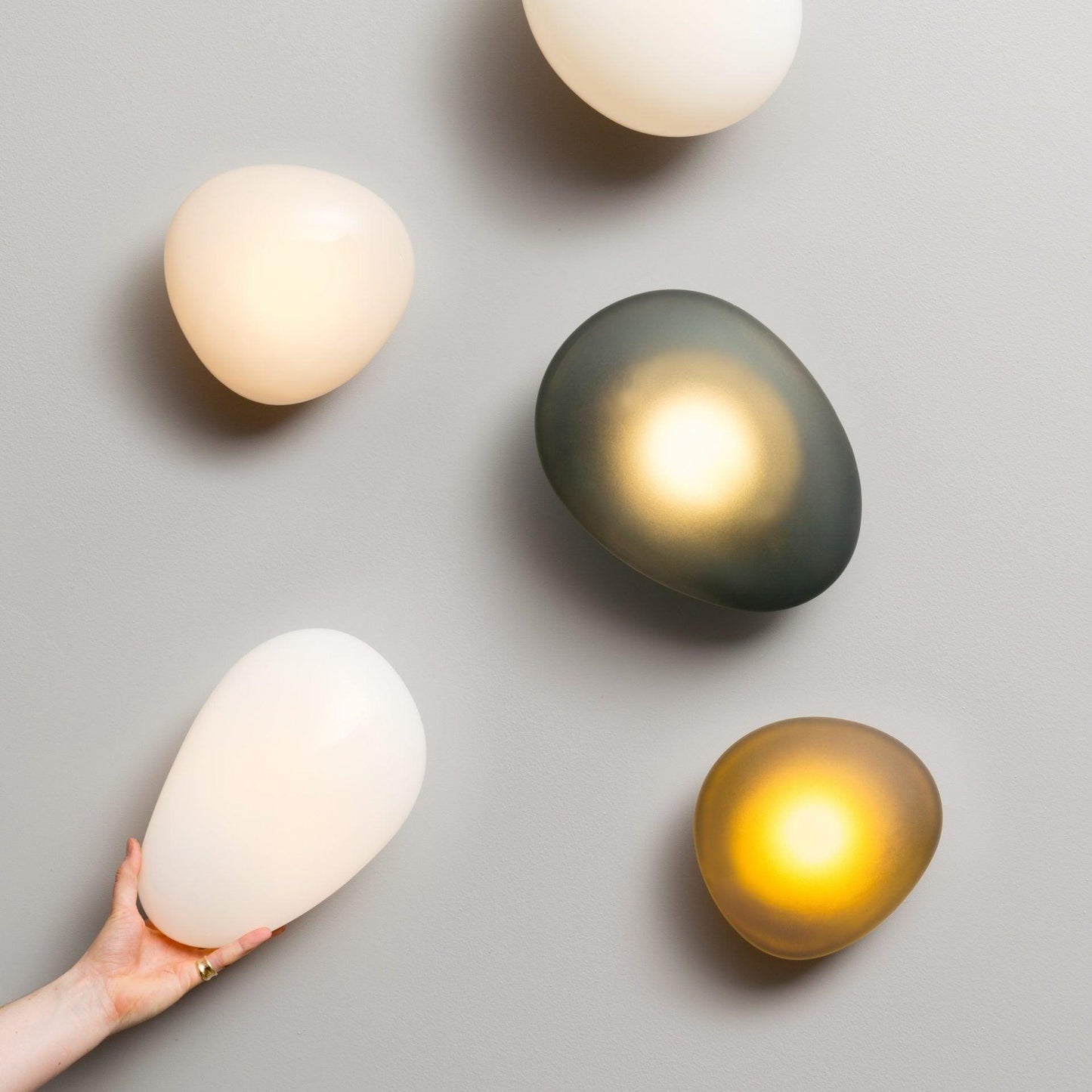 Pebble Glass Wall Lamp | Modern Bedroom and Living Room Sconce