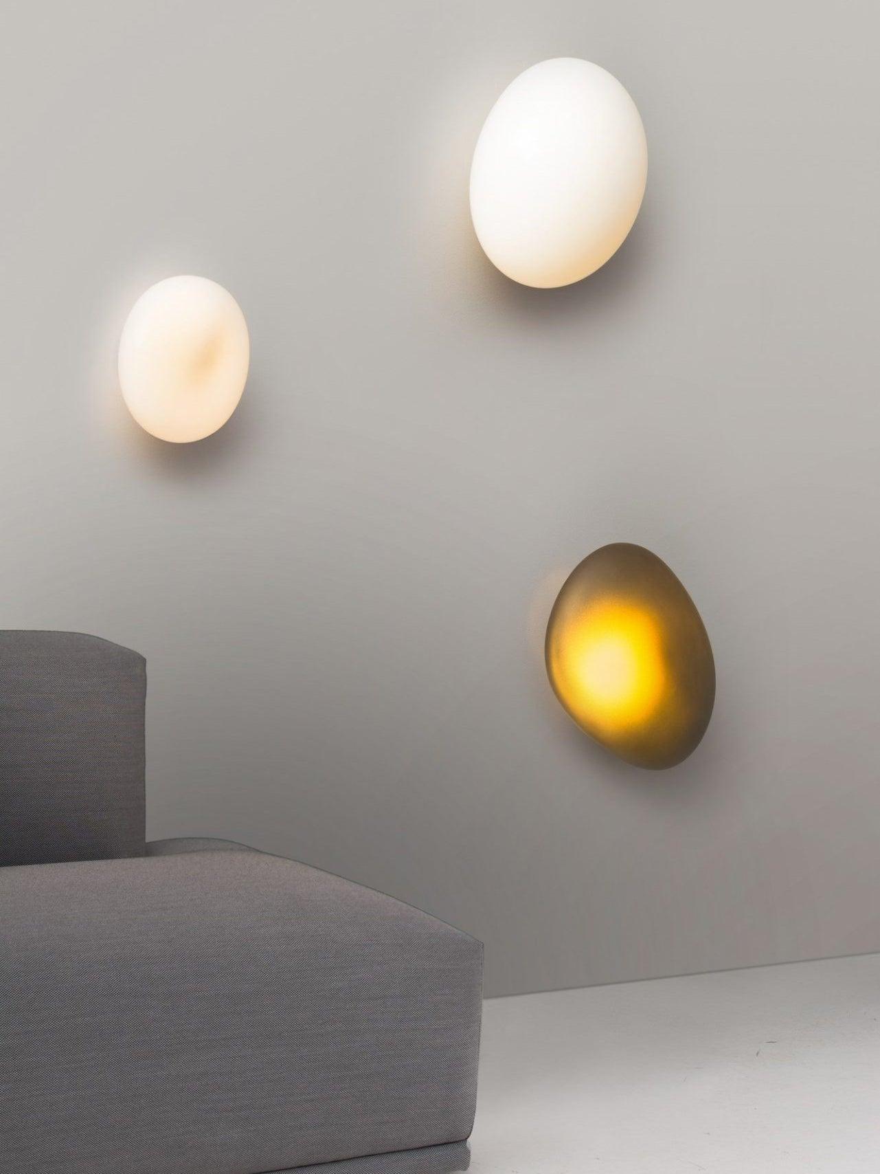 Pebble Glass Wall Lamp | Modern Bedroom and Living Room Sconce