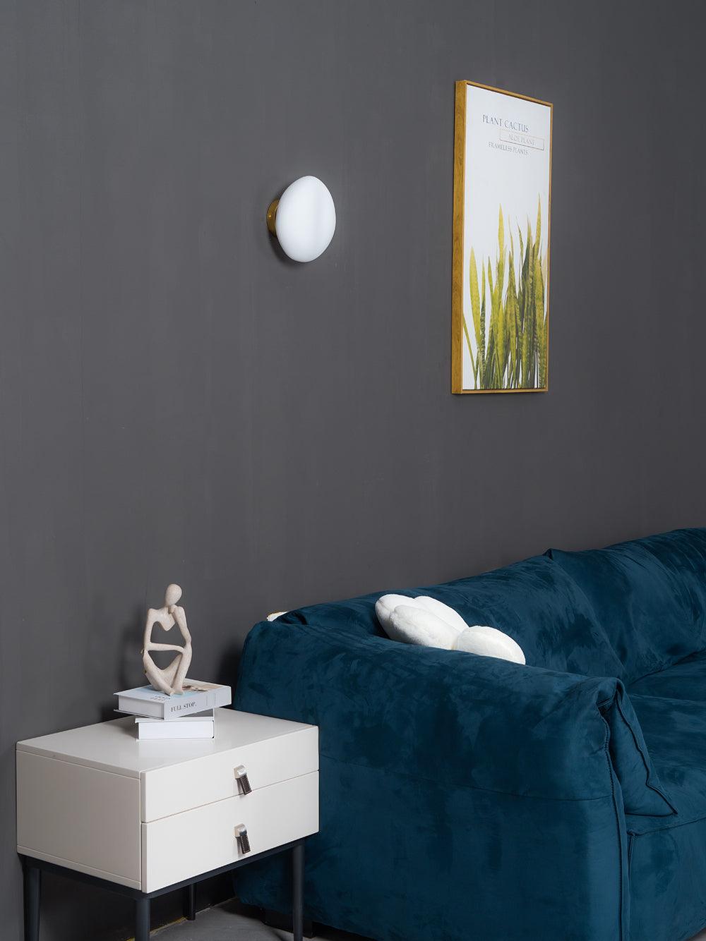 Pebble Glass Wall Lamp | Modern Bedroom and Living Room Sconce