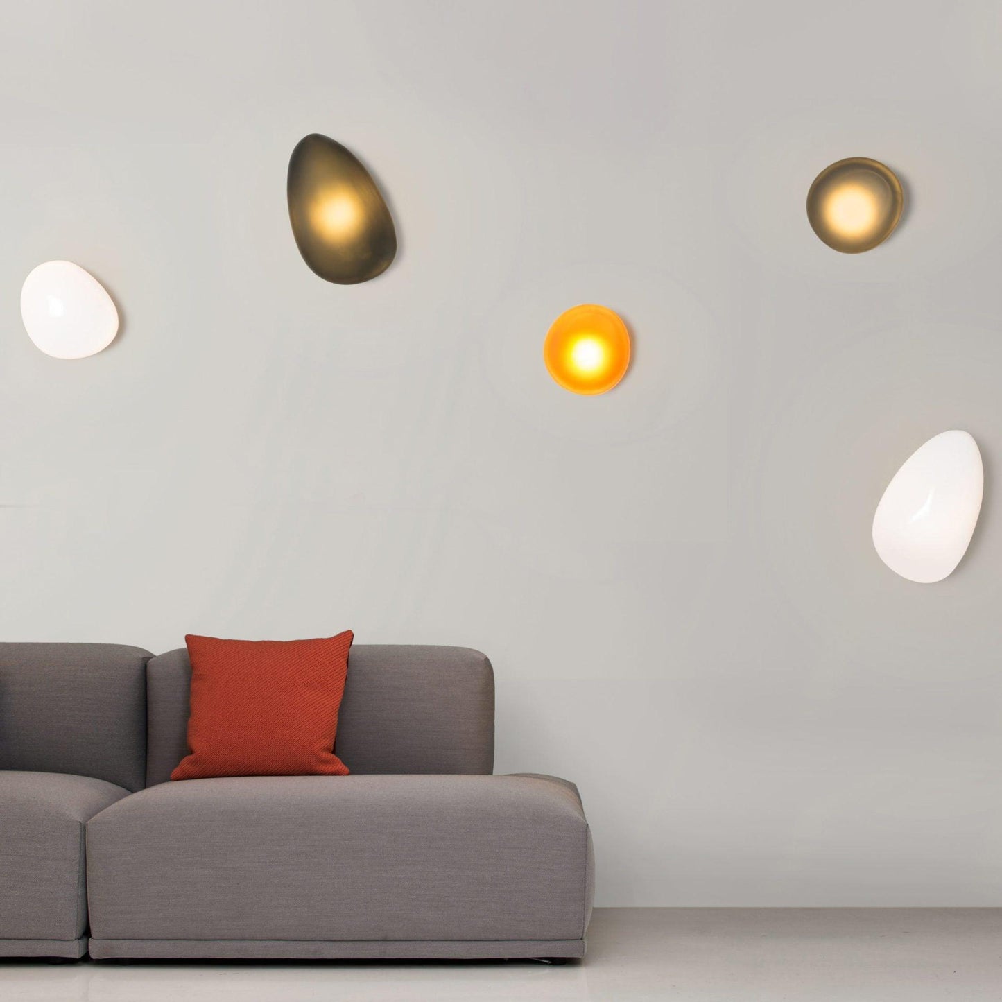 Pebble Glass Wall Lamp | Modern Bedroom and Living Room Sconce