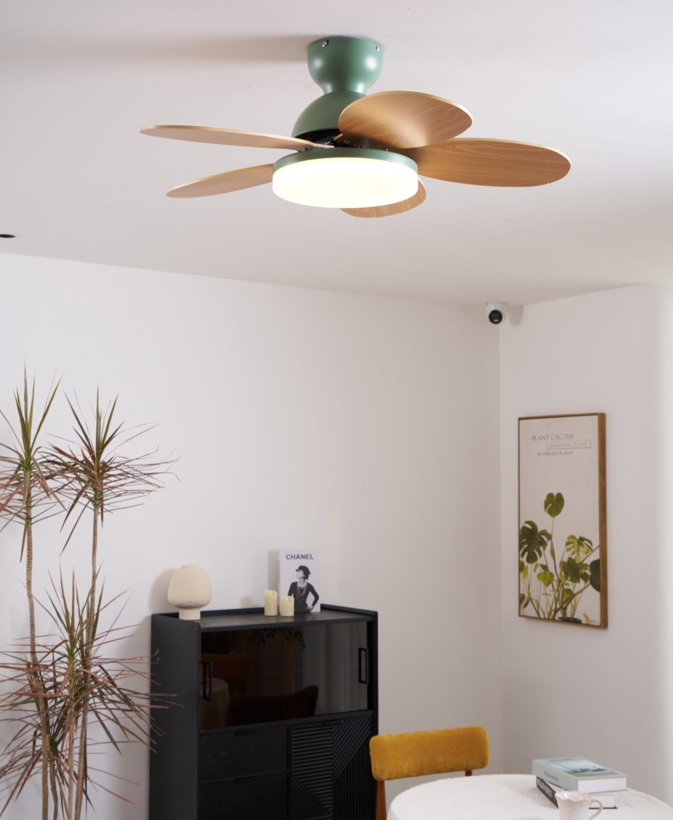 Modern Ceiling Fan Lamp with LED Light | Quiet Bedroom Ceiling Fan with Remote