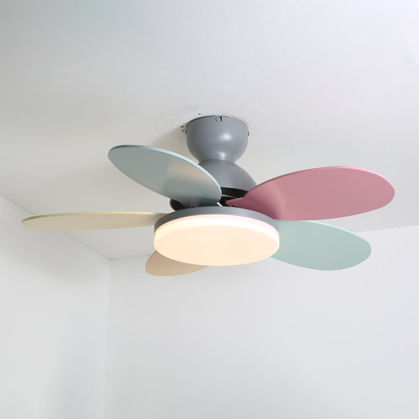 Modern Ceiling Fan Lamp with LED Light | Quiet Bedroom Ceiling Fan with Remote