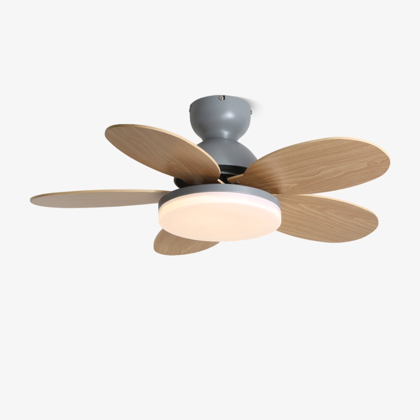 Modern Ceiling Fan Lamp with LED Light | Quiet Bedroom Ceiling Fan with Remote