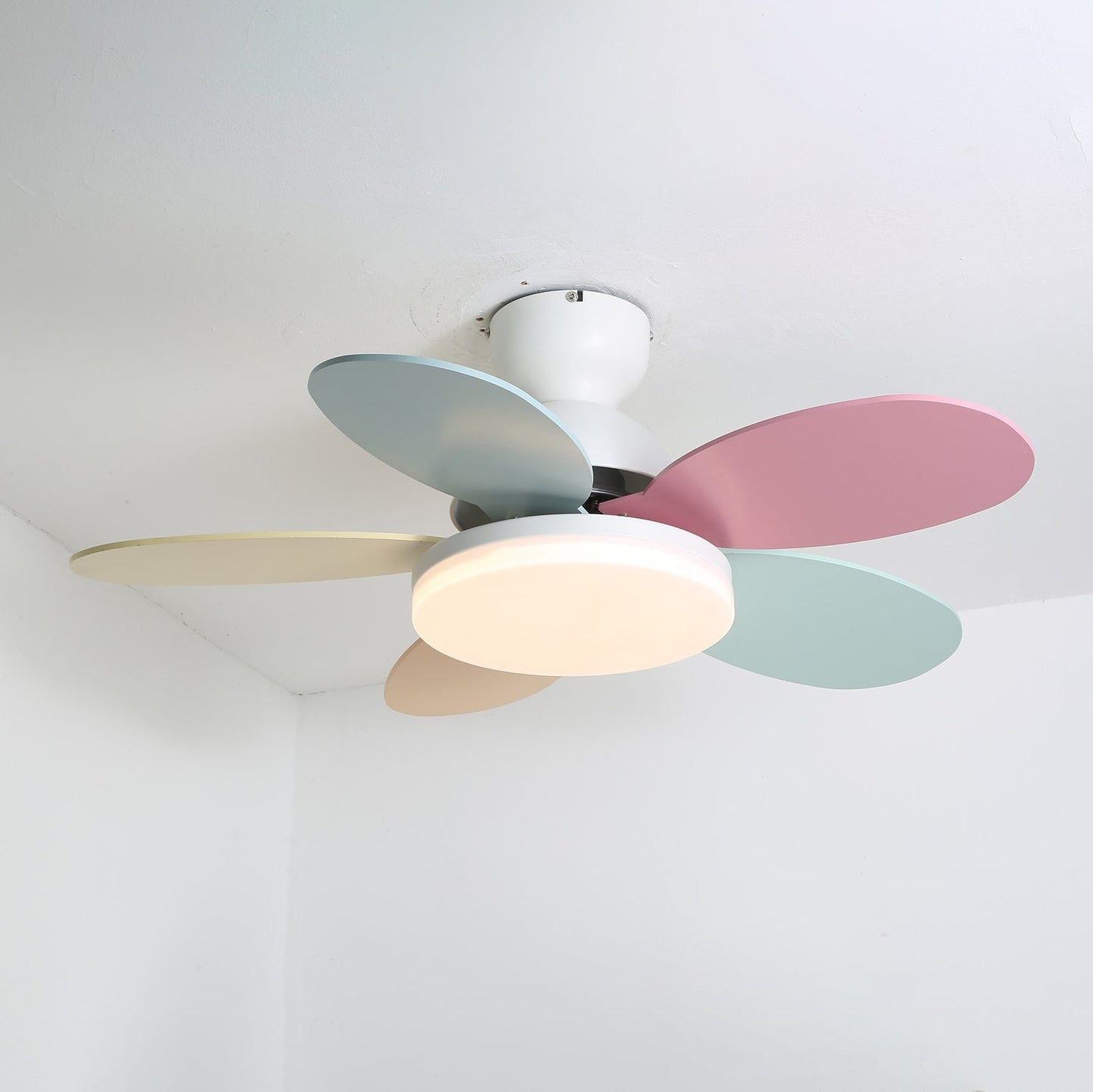 Modern Ceiling Fan Lamp with LED Light | Quiet Bedroom Ceiling Fan with Remote