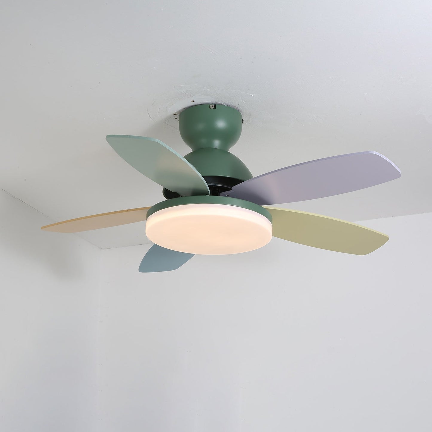 Modern Ceiling Fan Lamp with LED Light | Quiet Bedroom Ceiling Fan with Remote