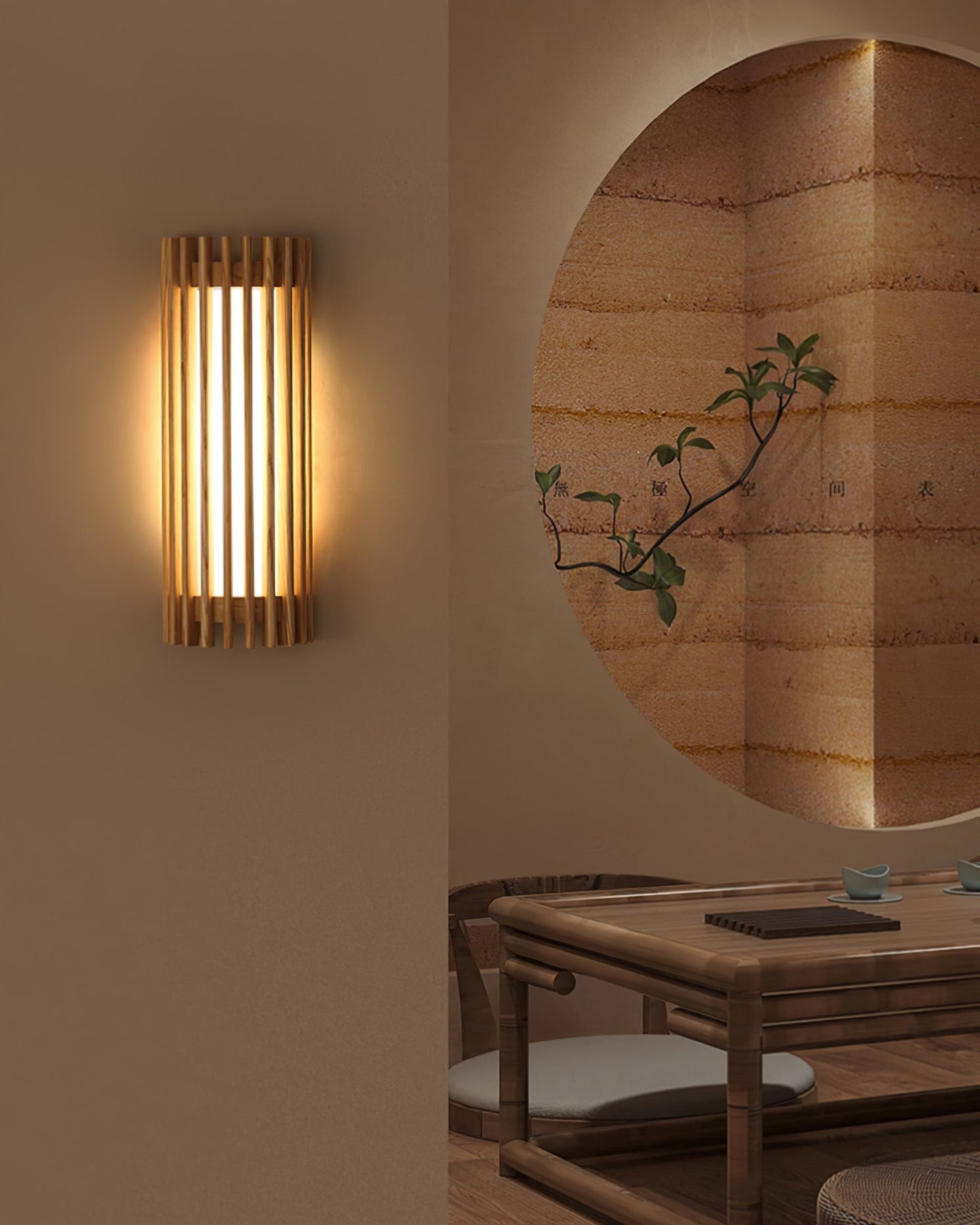 Modern Wooden Wall Lamp for Bedroom and Living Room | Indoor LED Sconce