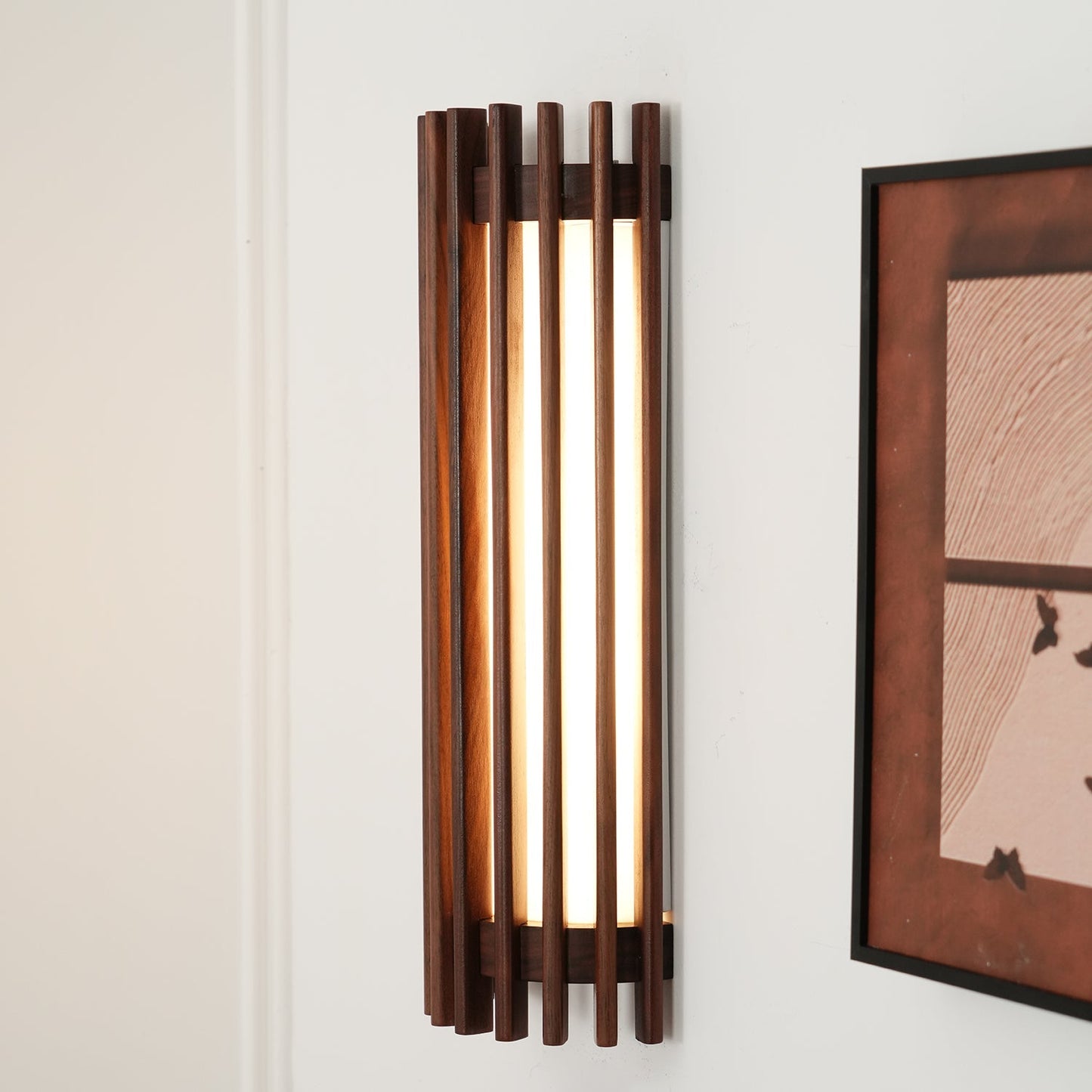 Modern Wooden Wall Lamp for Bedroom and Living Room | Indoor LED Sconce