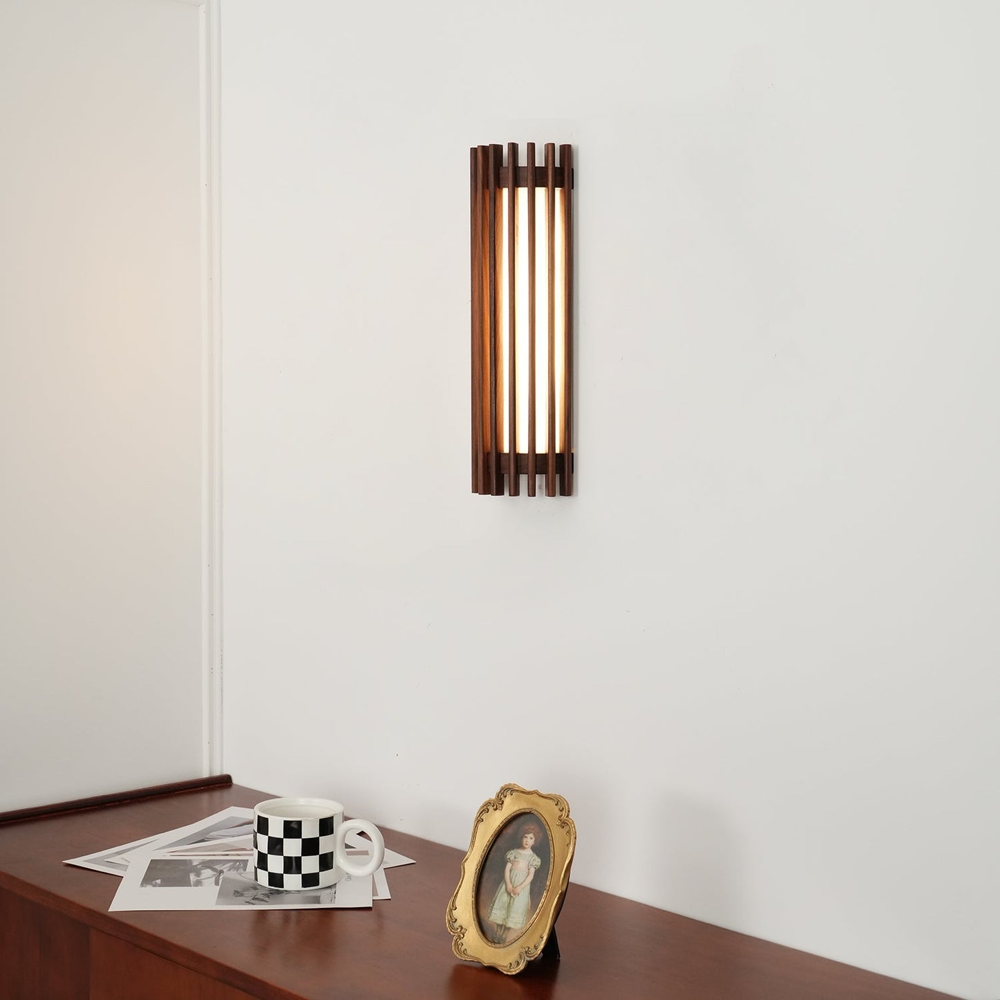 Modern Wooden Wall Lamp for Bedroom and Living Room | Indoor LED Sconce