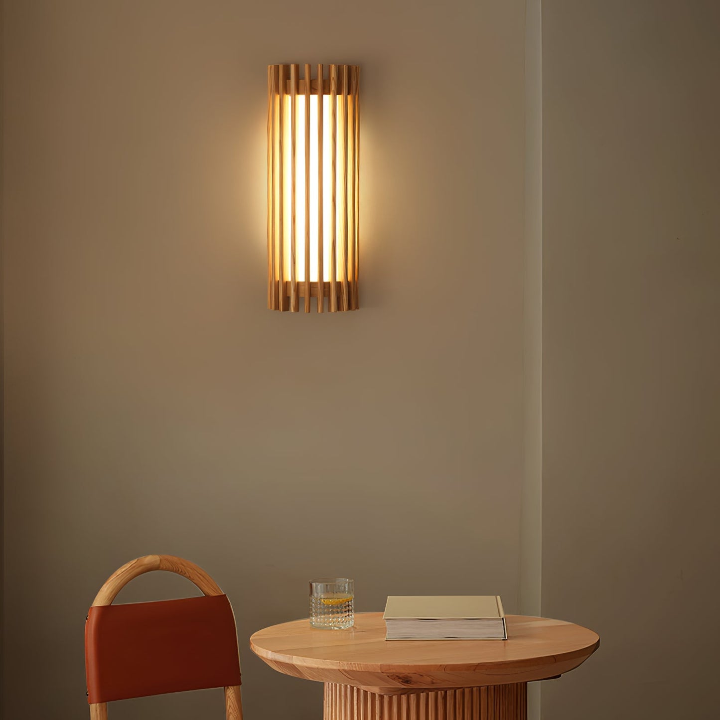 Modern Wooden Wall Lamp for Bedroom and Living Room | Indoor LED Sconce