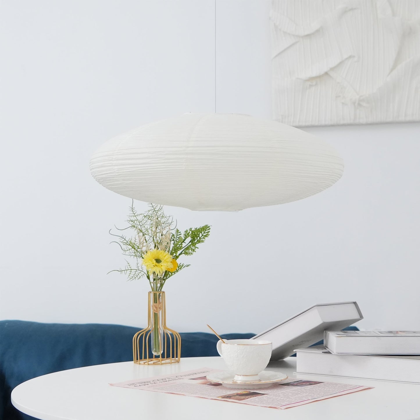 Japanese Paper Pendant Ceiling Lamp | Modern Hanging Light for Bedroom and Living
