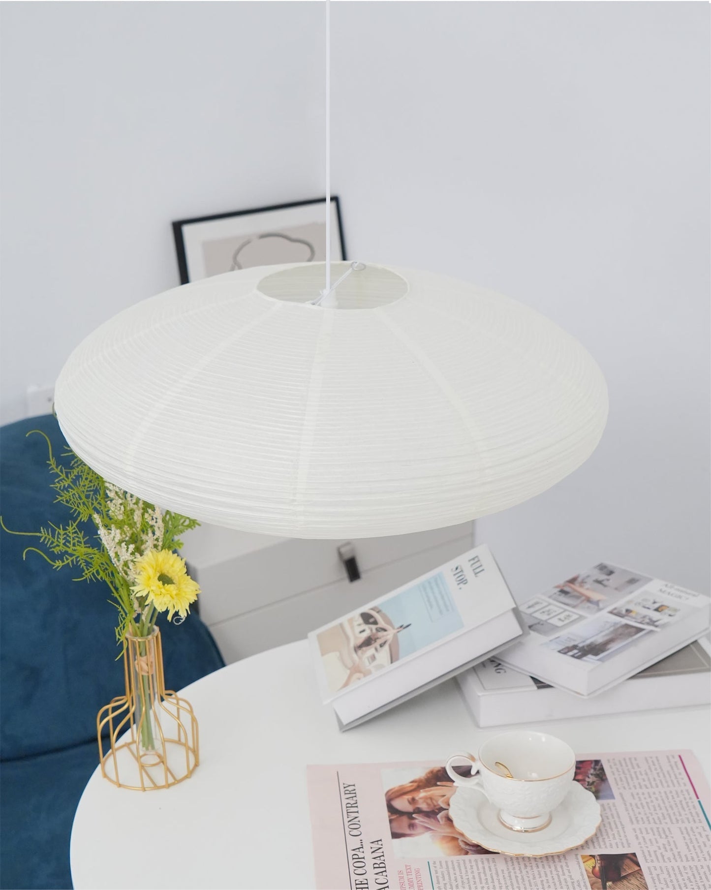 Japanese Paper Pendant Ceiling Lamp | Modern Hanging Light for Bedroom and Living
