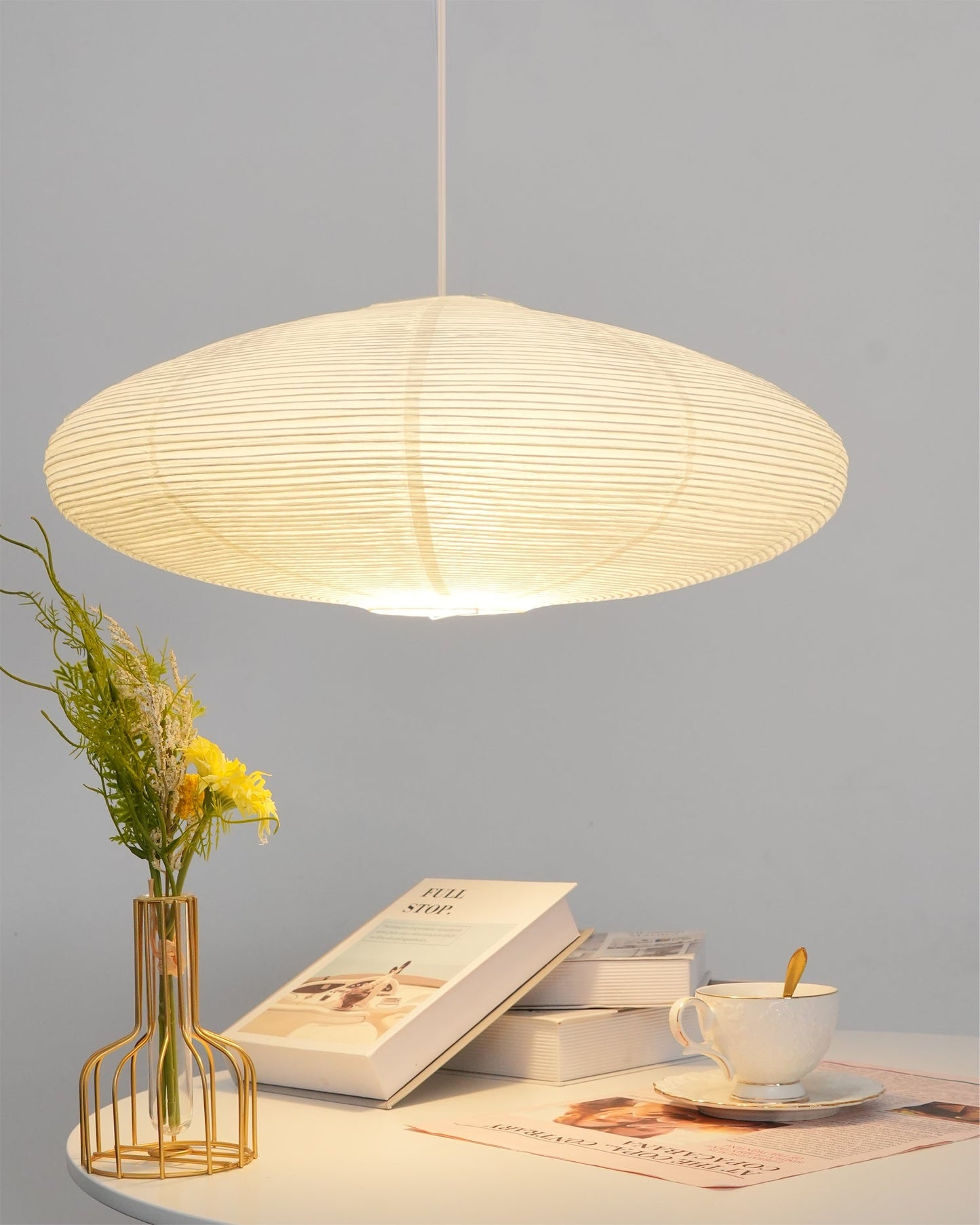 Japanese Paper Pendant Ceiling Lamp | Modern Hanging Light for Bedroom and Living