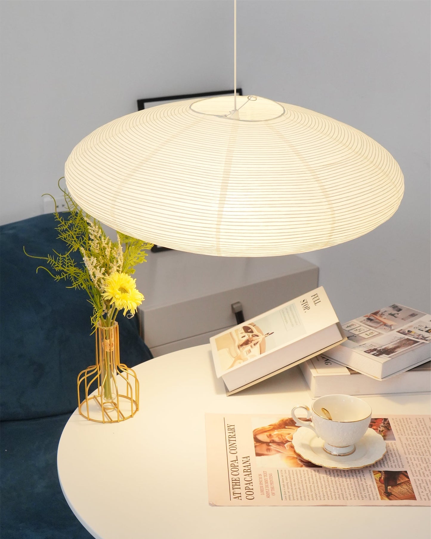 Japanese Paper Pendant Ceiling Lamp | Modern Hanging Light for Bedroom and Living