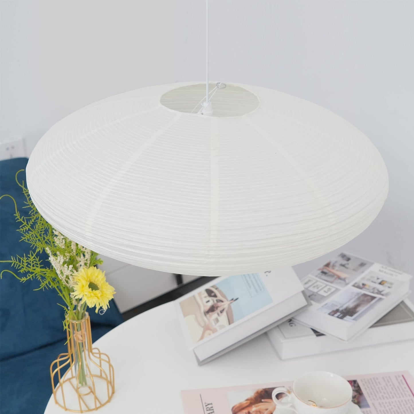 Japanese Paper Pendant Ceiling Lamp | Modern Hanging Light for Bedroom and Living
