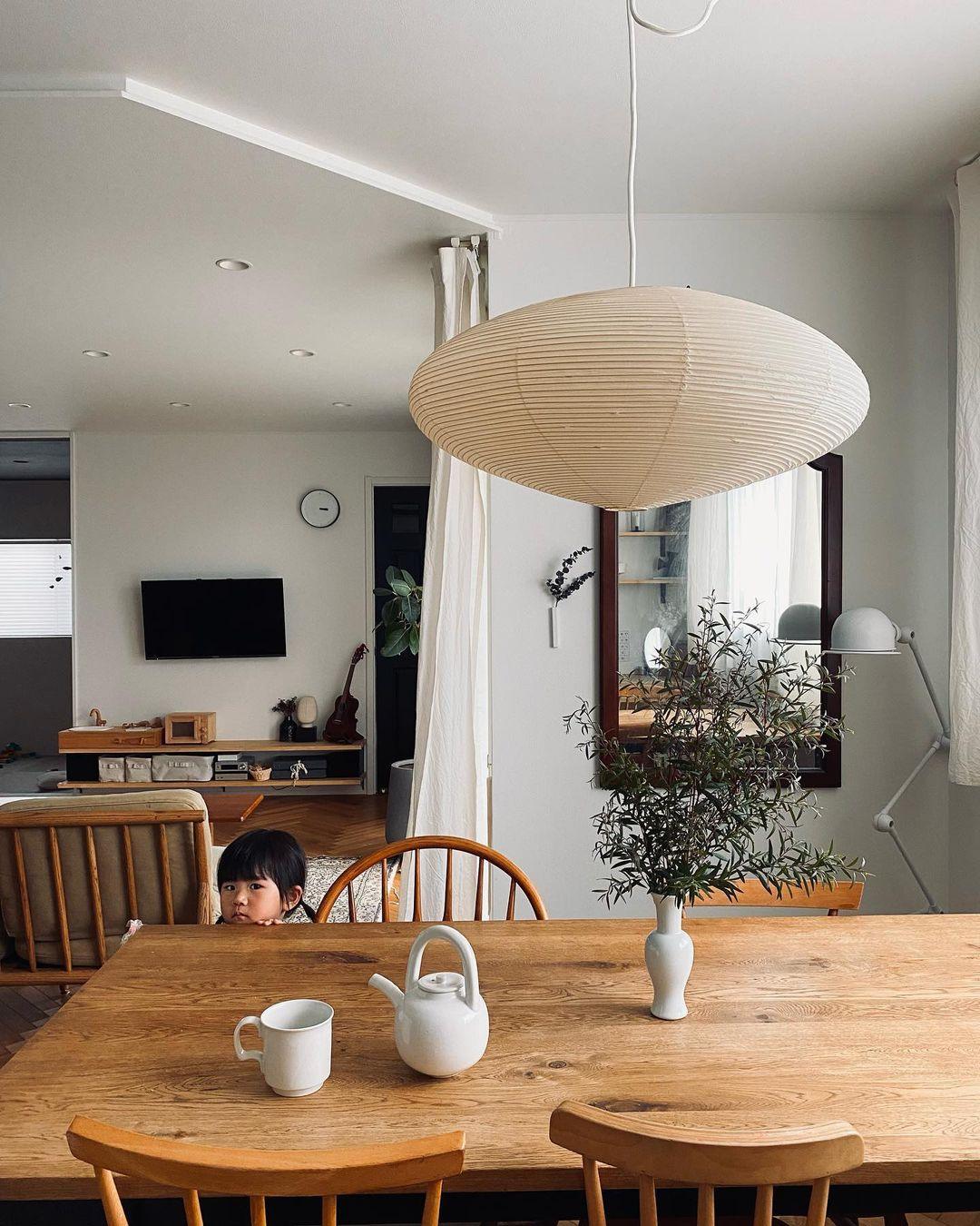 Japanese Paper Pendant Ceiling Lamp | Modern Hanging Light for Bedroom and Living